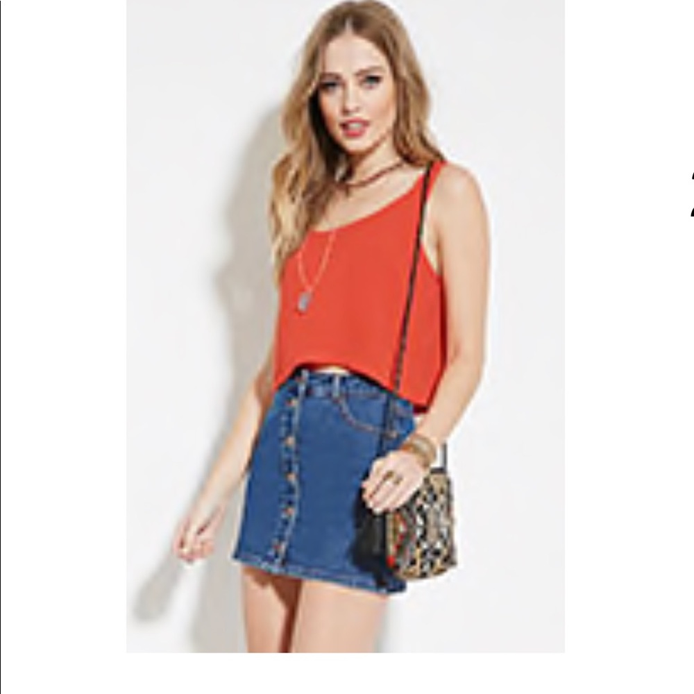 Bright orange crop top ❤️